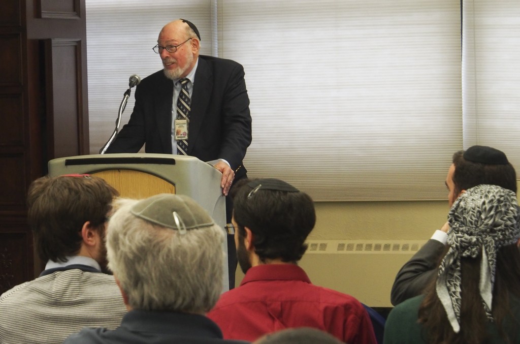Dr. Moshe Bernstein offers opening remarks at YU’s inaugural Dead Sea Scrolls Conference. 