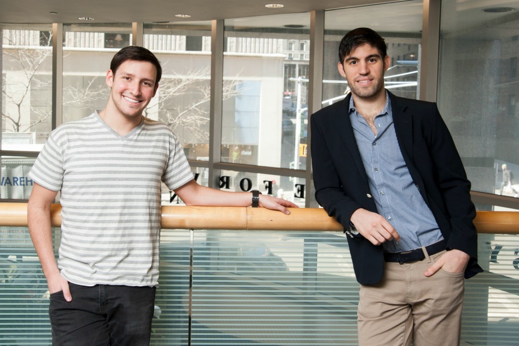 Gabriel Simkin, left, and Daniel Benchimol, right, are student entrepreneurs whose startups received grants from Neal's Fund.