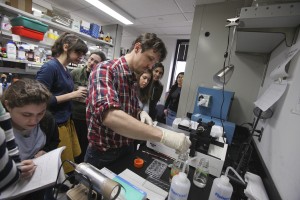 Dr. Richard Hunter leads the course, making use of lab space at both Stern College and Rockefeller.
