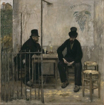 "Absinthe Drinkers," by Raffaelli, 1881, a later Realist painting