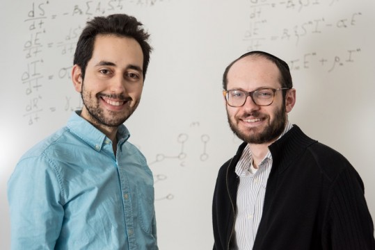 Daniel Goldsmith and Josh Blau are researching the spread of the Zika virus