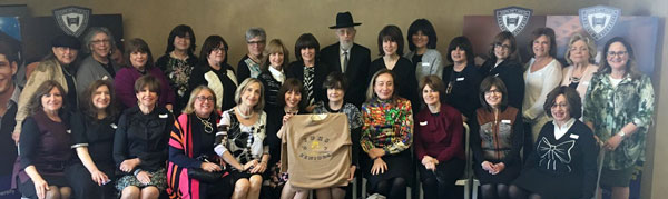 Rabbi Fulda meets with members of the YU High School for Girls class of 1967.