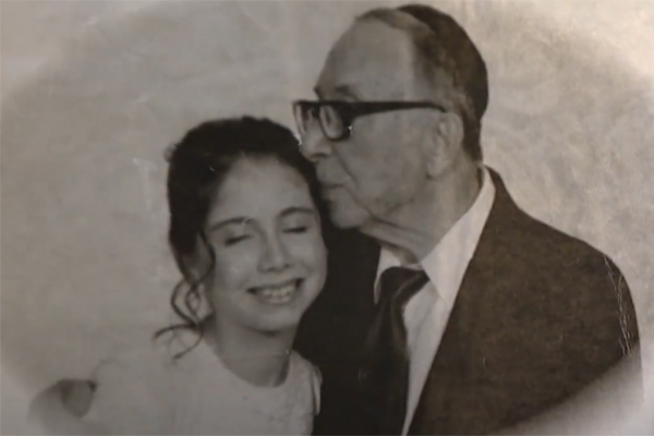 Mollie with her grandfather, Chazzan Joseph Guttman z”l