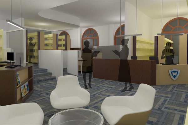 Rendering of the uupgrade to Hedi Steinberg Library