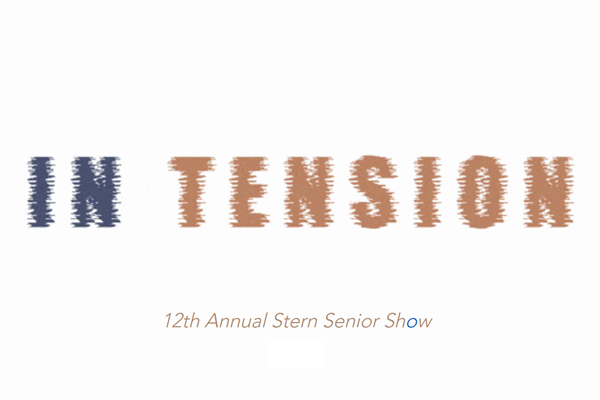 Image of the words In Tension, the name of the senior art show