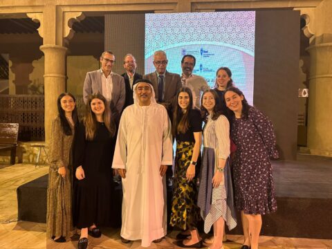 Yeshiva University students and staff attend a conference in the UAE